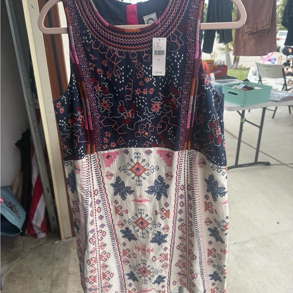 Anthropologie Akemi + Kin Embroidered Boho Dress – Size 8 – NWT – $228 Retail